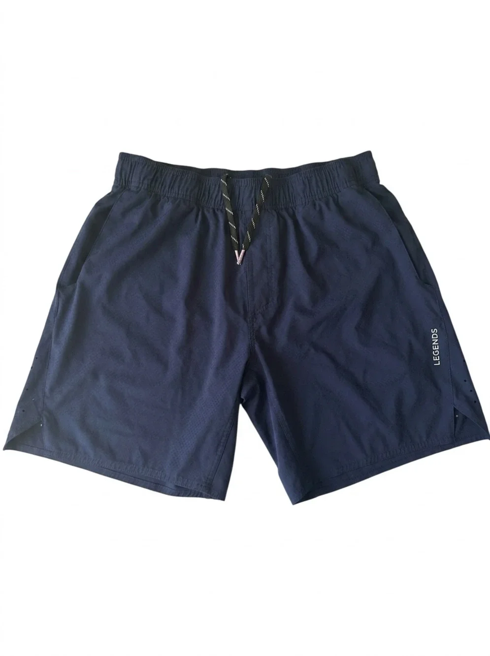 Legends Shorts Men’s Large Navy 7” Inseam Zip Pocket Unlined
